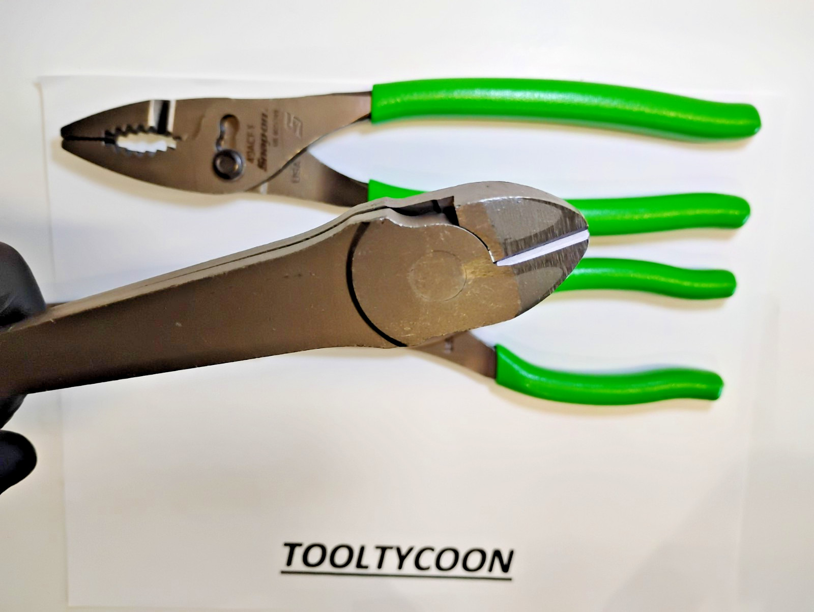 Snap-On Tools USA NEW 3 Piece GREEN Soft Grip Heavy Duty Pliers Lot Set PL330ACF