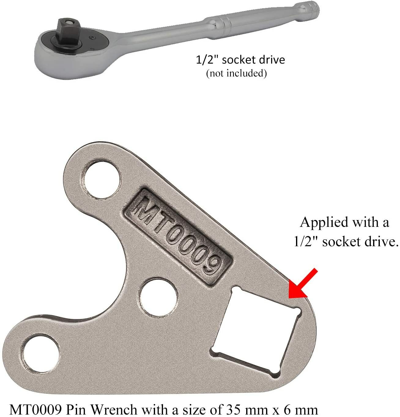 Trim/Tilt Pin Wrench MT0009–35mm x 6mm for Honda Evinrude Suzuki Johnson USA