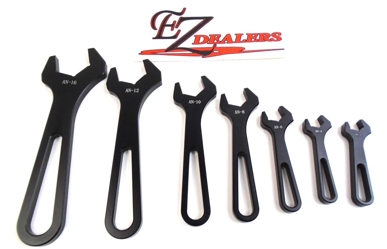 AN Fitting Wrench Set Black AN3 AN4 AN6 AN8 AN10 AN12 AN16, 7 Sizes JIC Wrenches