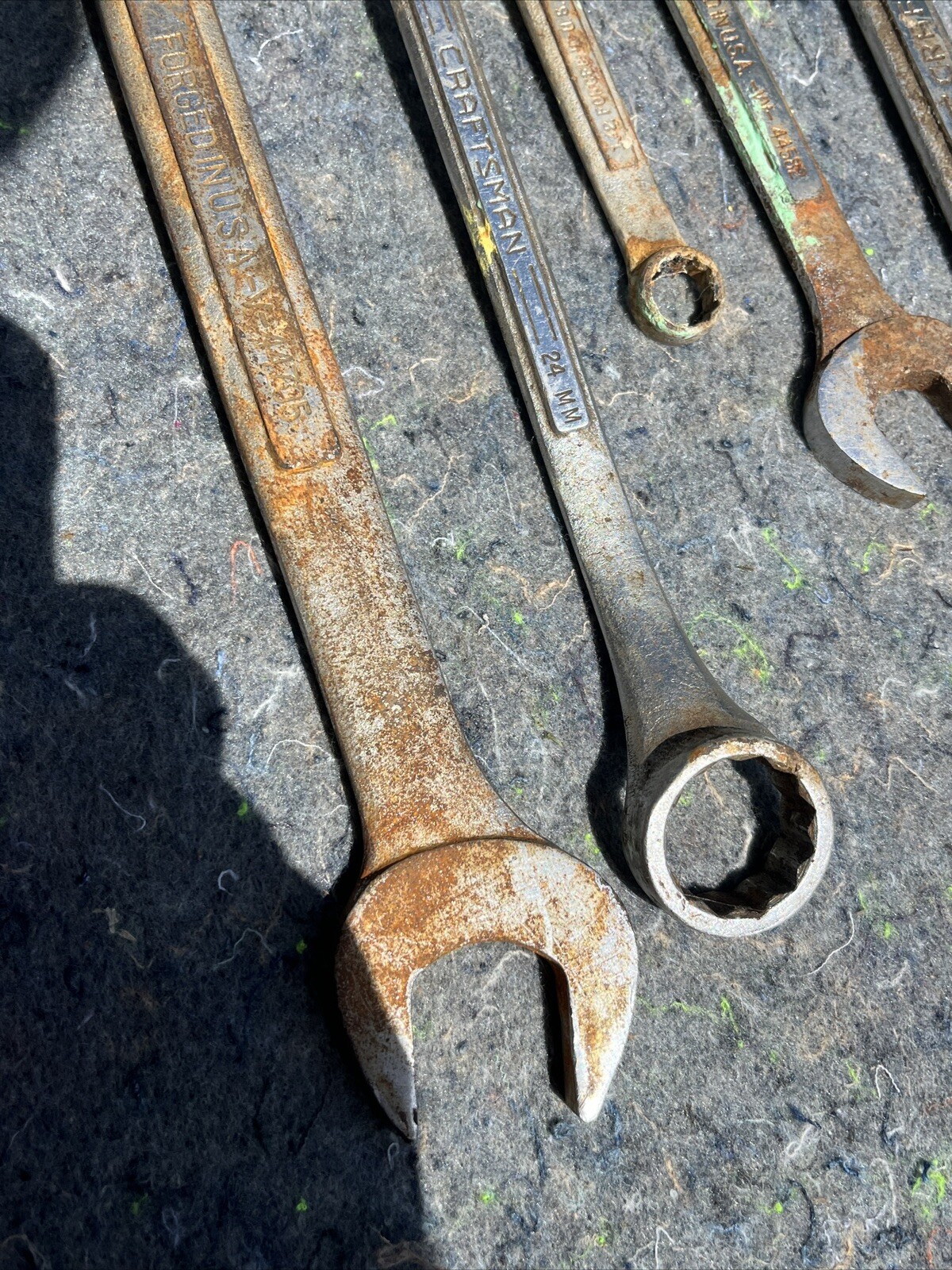 Lot 8 Craftsman Combination Wrenches V- Vv- USA, Multiple Sizes