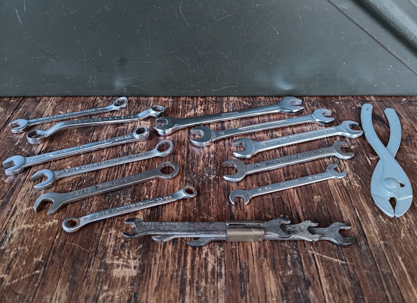 Ignition Tune-up Small Wrench 15 pc Lot ~ Assorted Open Box End Bundle ~ Vintage