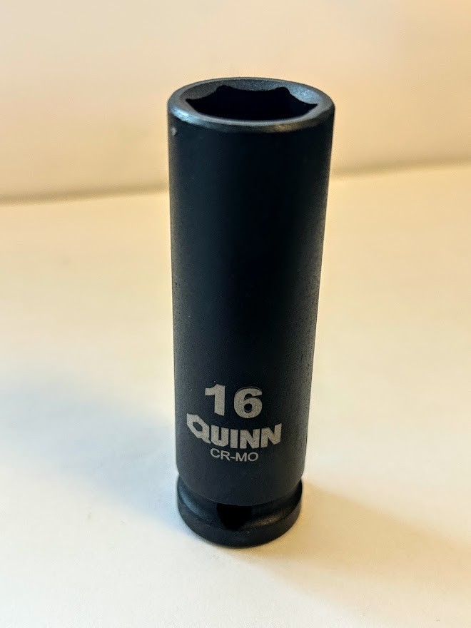 Quinn 16 mm x 1/2″ Dr Standard Deep Impact Socket 6 Point Free USA Shipping