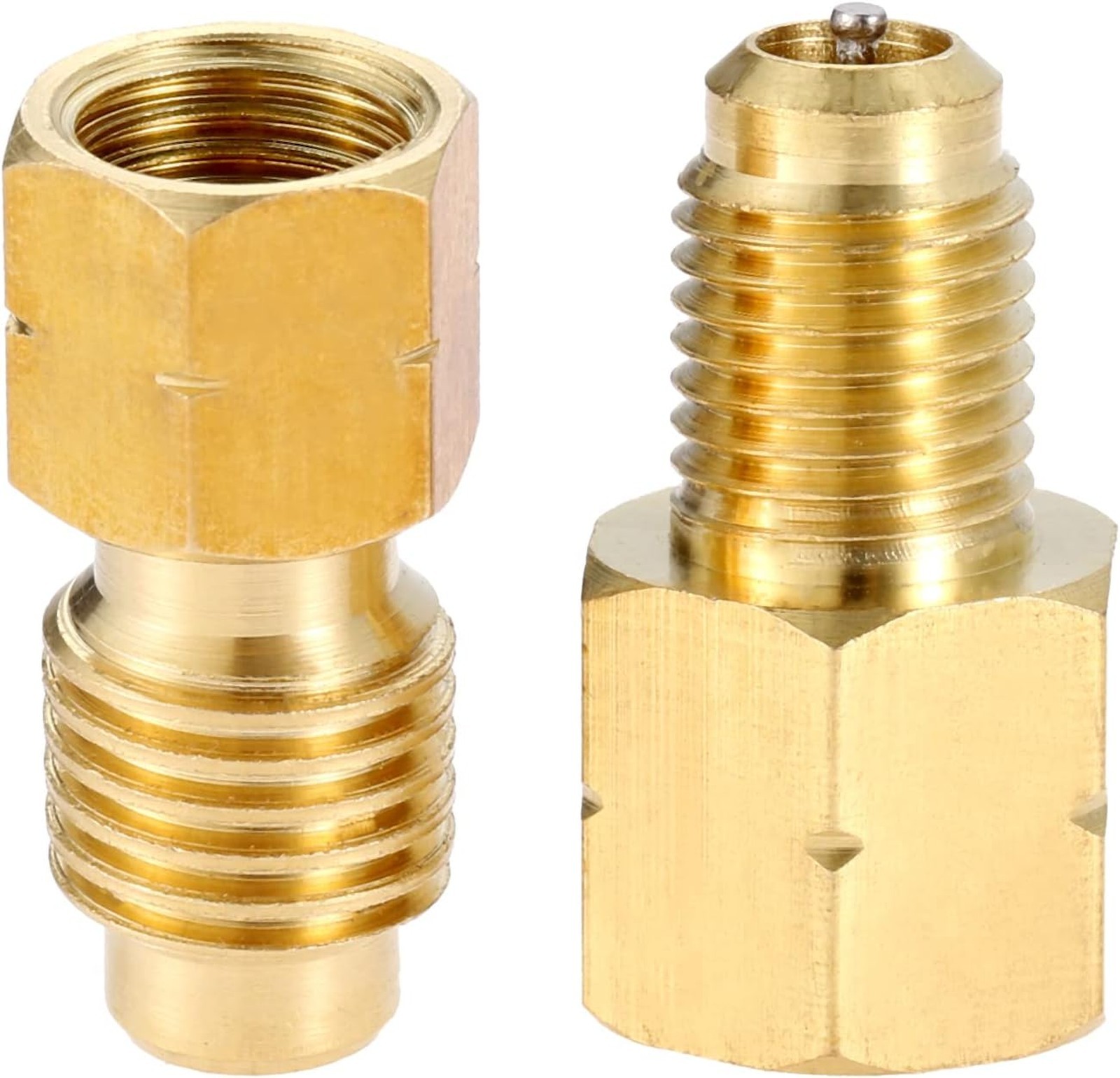 R1234yf Adapter with Valve Core Brass Conversion Kit 1/4 Inch SAE Female FL to