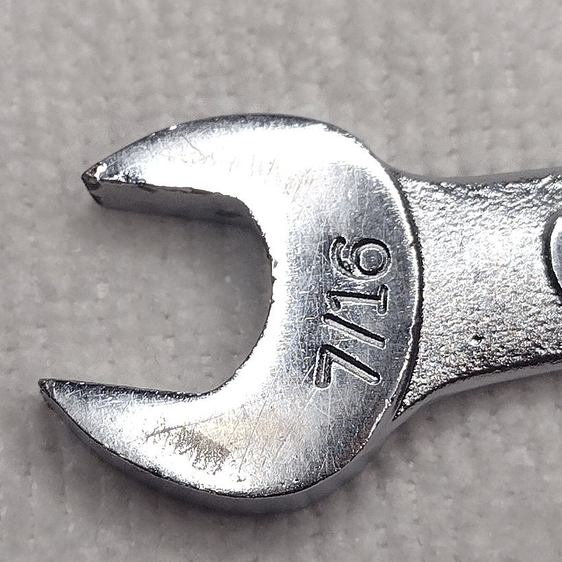 Vintage Master Mechanic T6114 SAE 7/16″ 12Pt Combination Wrench, Made in USA
