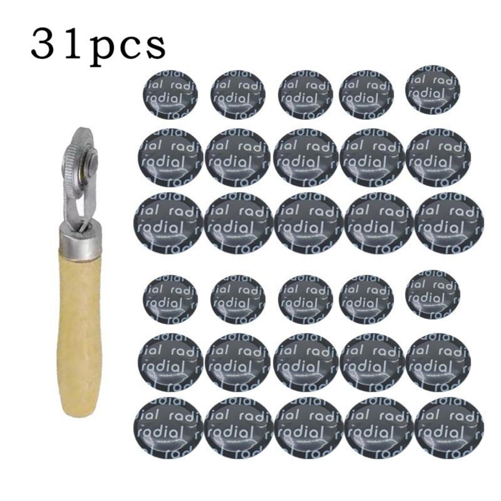 Universal Vehicle Tire Repair Compaction Roller Rubber Patch Repair Tool 30Pcs