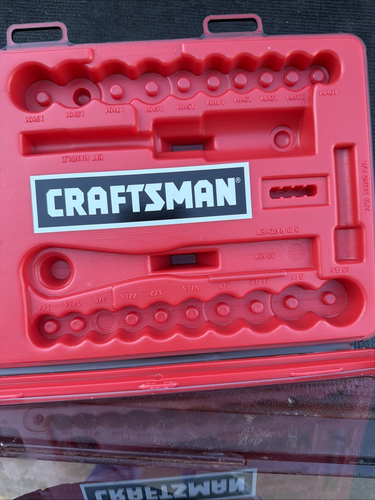 Sears Craftsman USA Nos CASE ONLY for 29pc Socket Set 33429 Metric SAE 3/8”