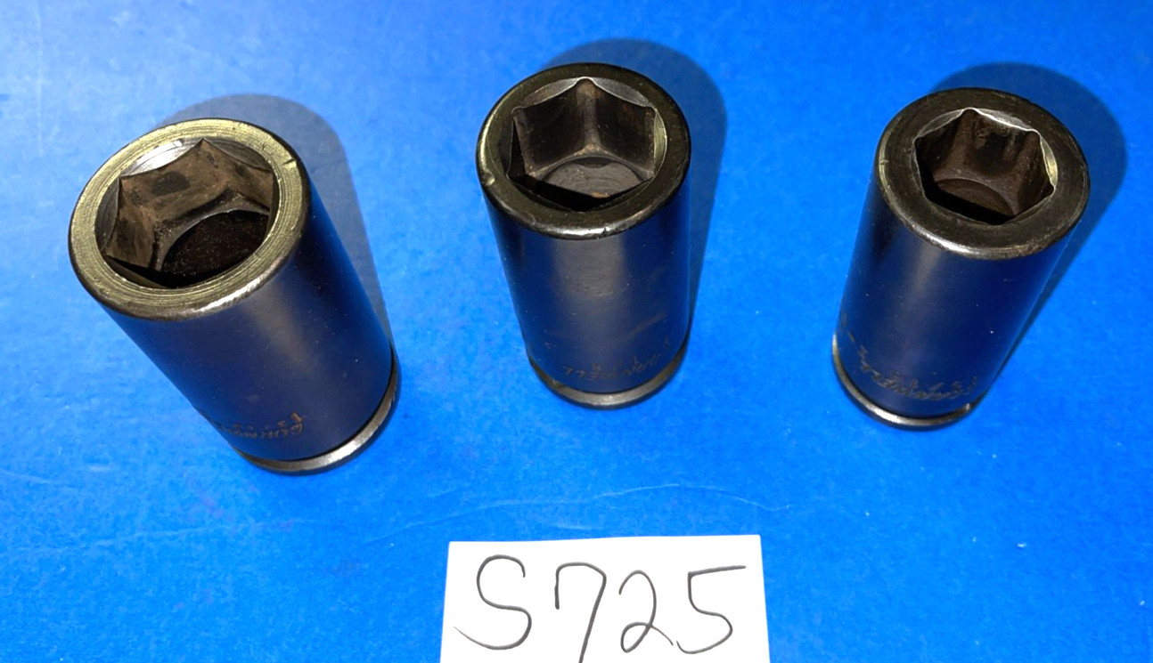 CORNWELL TOOLS 3 PIECE 3/4 DRIVE SAE. DEEP IMPACT SOCKETS 15/16, 1-1/8, 1-3/16