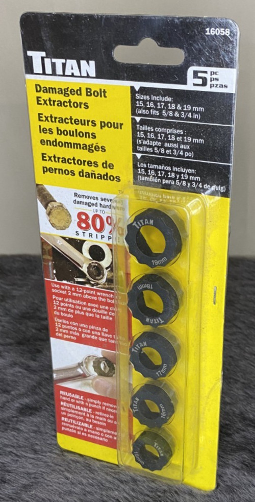 Titan Damaged Bolt Extractor Set 16508