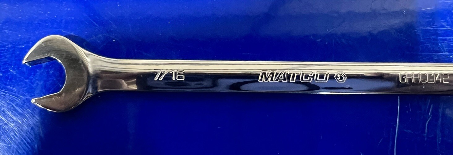 Matco Tools 7/16” Reversible Combination Ratcheting Wrench GRRC143 USA NEW