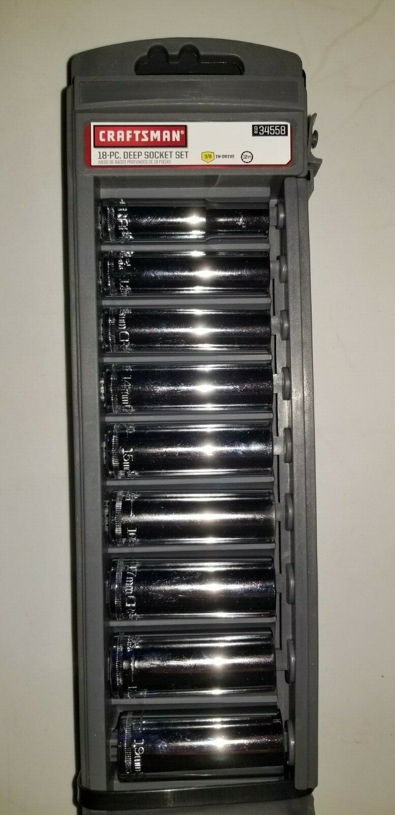Craftsman 18-Piece Deep Socket Set – Standard (SAE) & Metric 34558