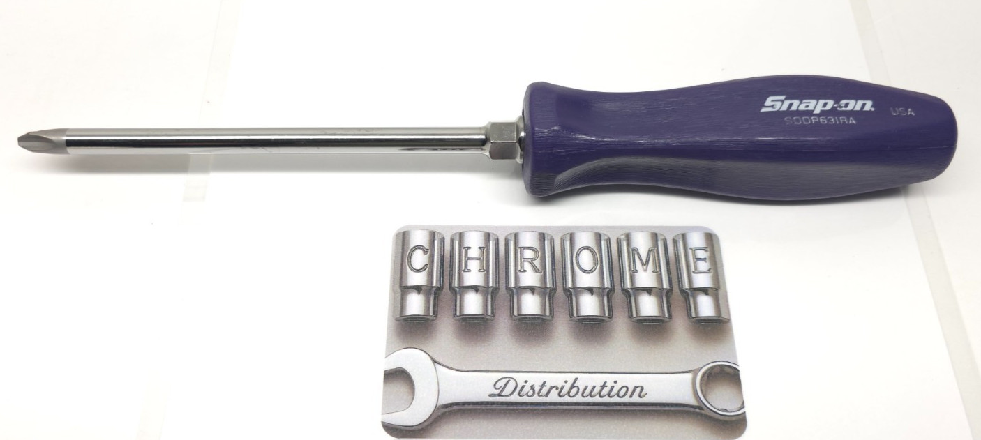 NEW Snap-on Tools USA PURPLE Hard Handle #3 Phillips Screwdriver SDDP63IRA