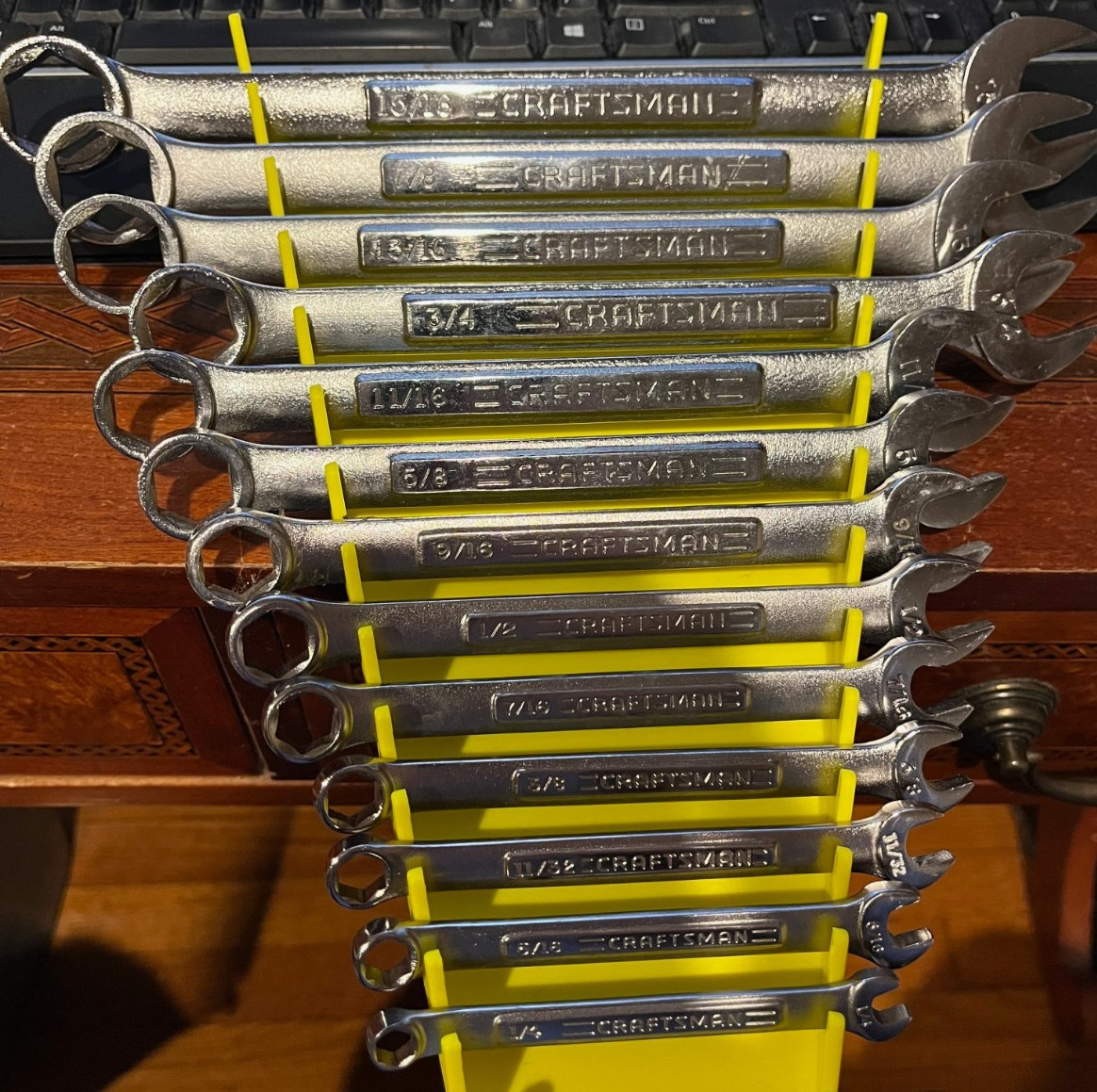 Vintage Craftsman VA USA 13pc SAE 6 Pt Combination Wrench Set 1/4″ – 15/16″ Rare