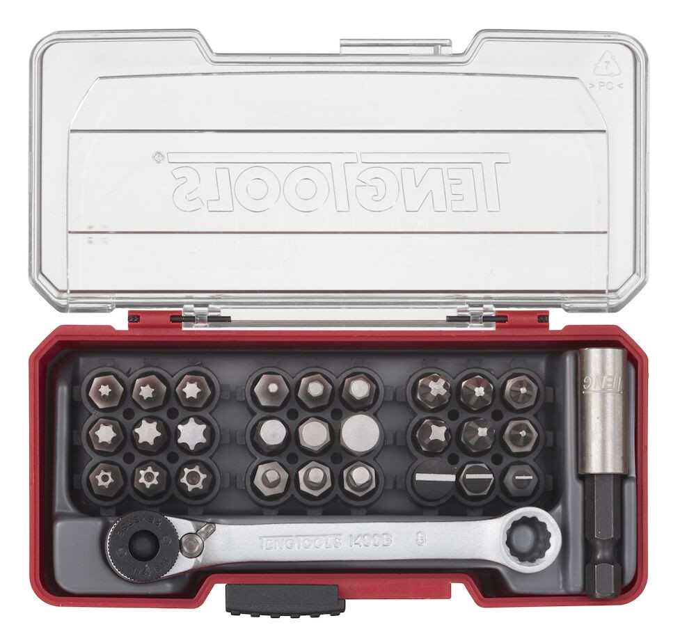 TengTools TJ1429 Bit Set With Belt Clip Mixed 29 Pieces