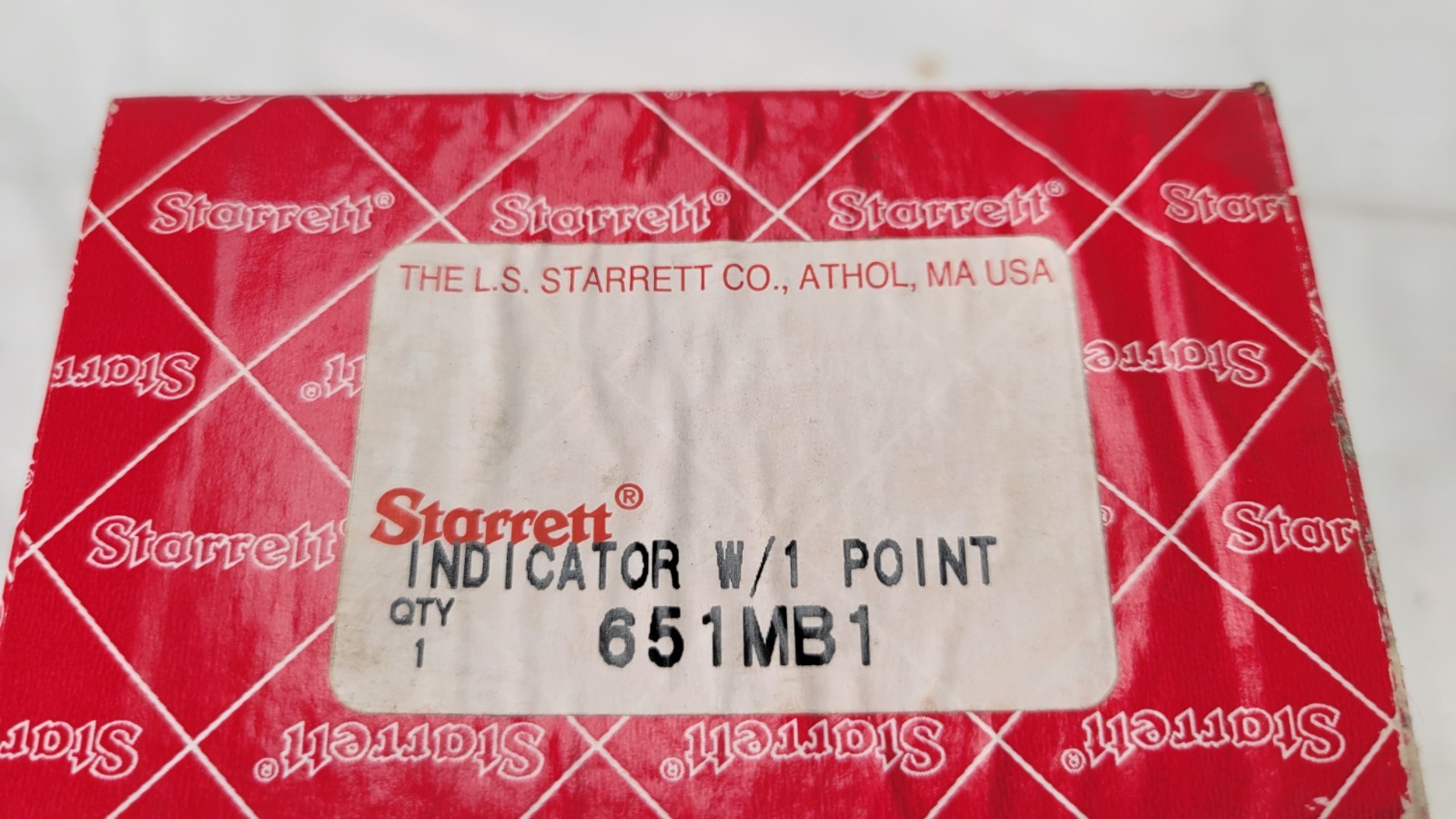 Starrett 651MB1 Back Plunger Indicator 5mm Range 0.01mm Tool SKUC