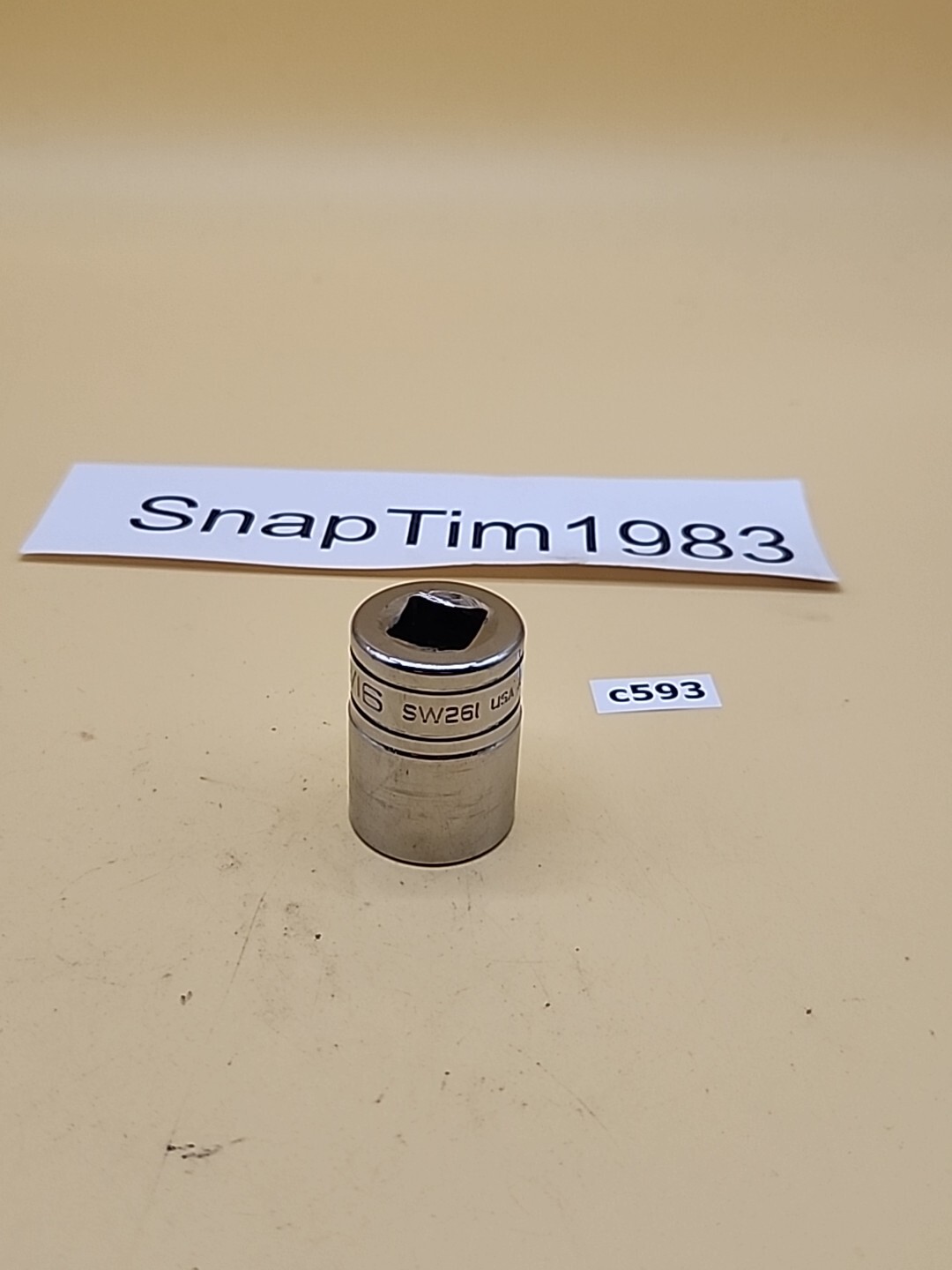Snap-on Tool SW261 13/16″ SAE Flank Drive Shallow Socket 1/2″ Drive 12 Pt USA