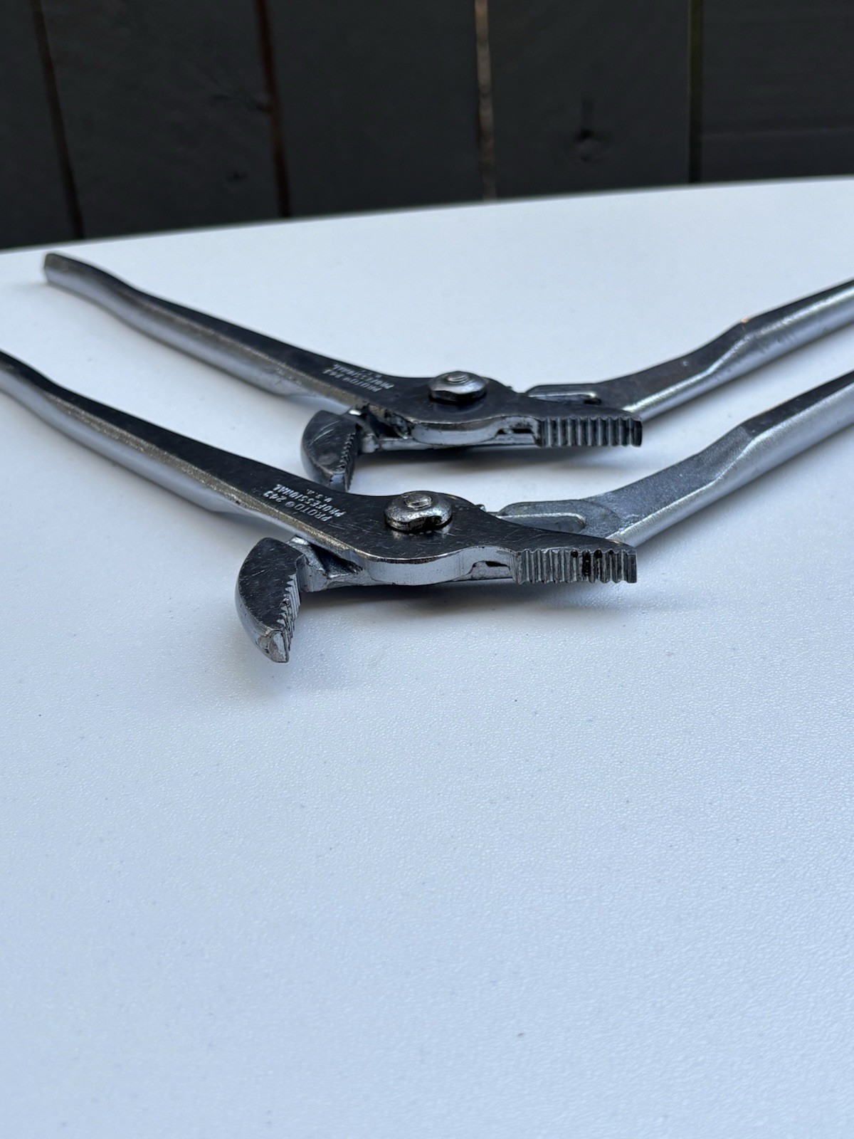 Lot of 2 Proto 243 10″ Adjustable Slip Joint Pliers Made in USA