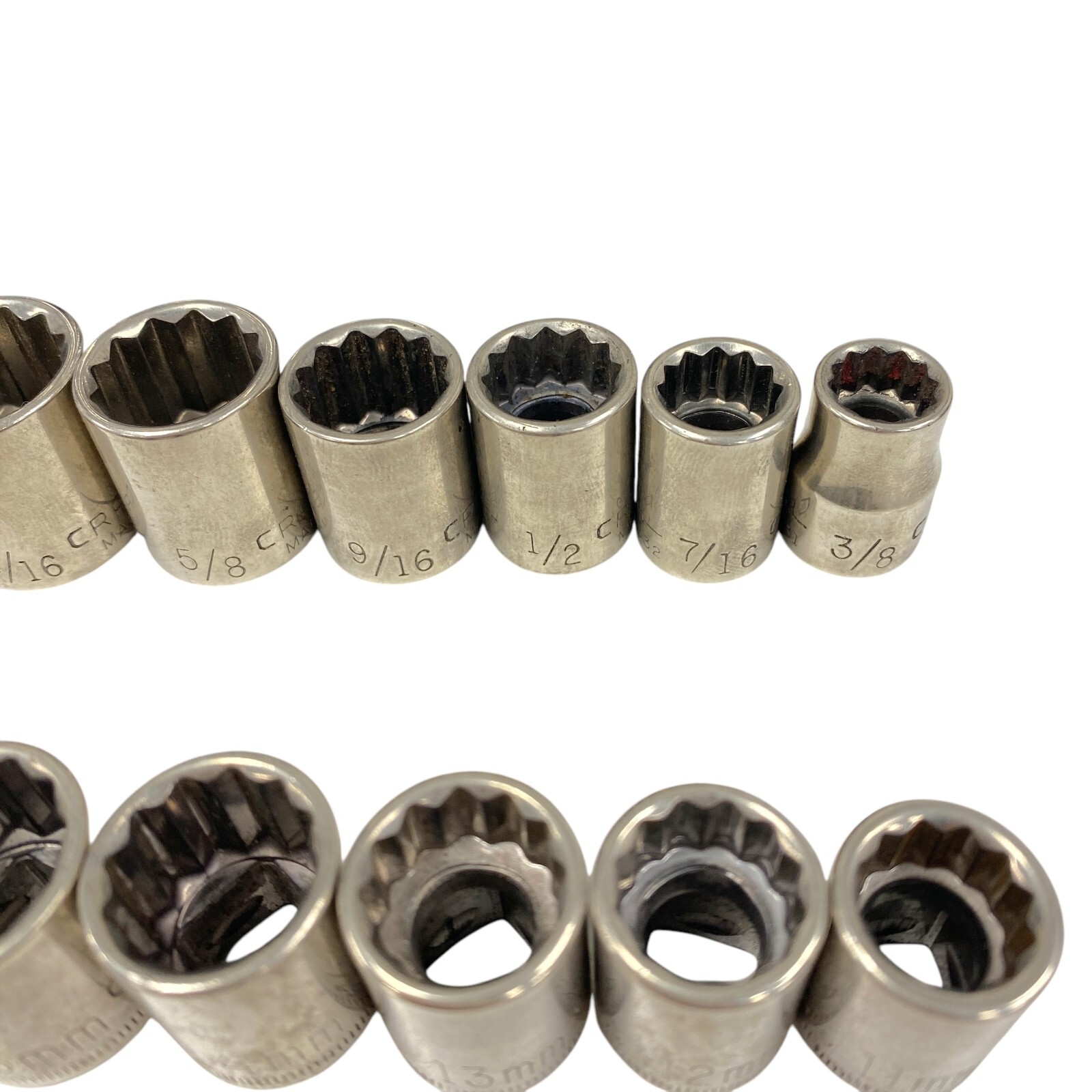 Craftsman 12 Point Metric SAE Standard and Deep Socket Set Made in USA, 21 Pcs