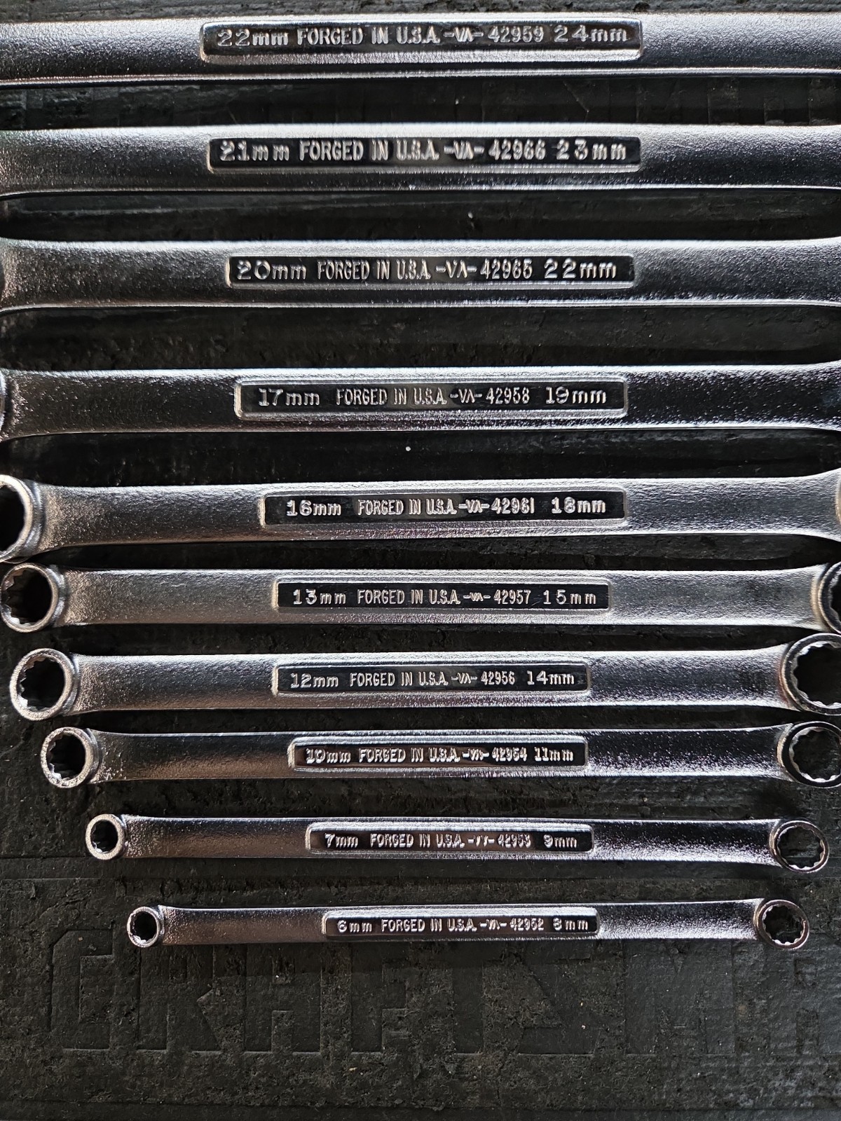Craftsman Metric Double Box End Wrench Set 12 Point 6mm to 24mm 10pc Made in USA