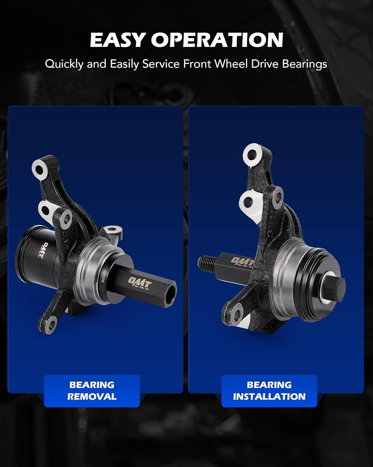 All-in-One Wheel Bearing Tool Set with Sliding Screws and Bushings Included