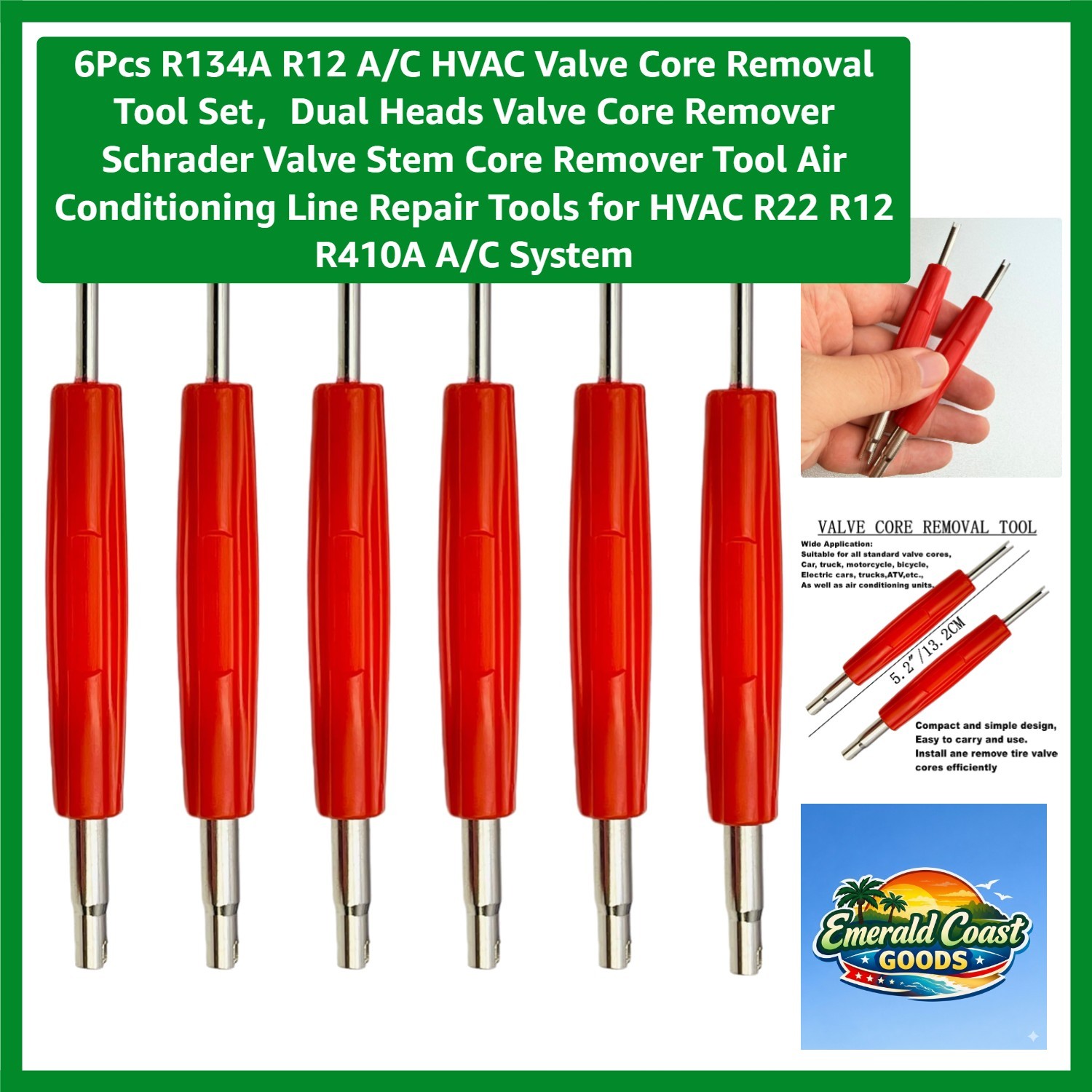 Professional HVAC Valve Core Remover Tool Set for R12 R134A R410A Systems