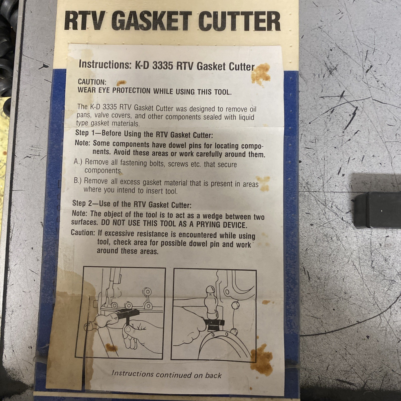 RTV Gasket Cutter #3335