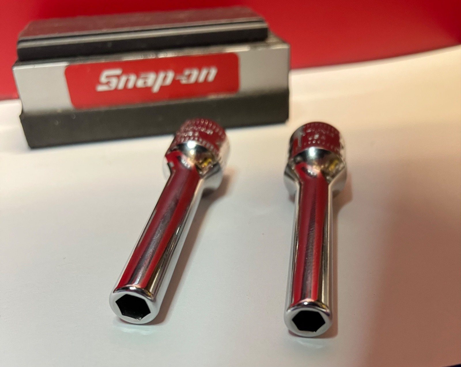 Snap On 1/4″ Drive 2 pc Metric Deep ADD ON 4mm 4.5mm 6pt Socket Lot Set NEWBIES