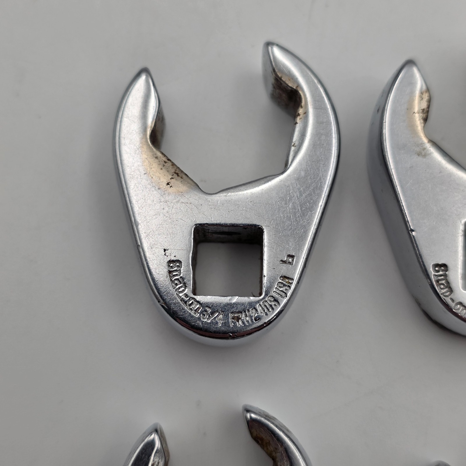 Snap-on 3/8 Drive SAE Flare Nut Crowfoot Wrench Set 6 Pc 7/16-3/4 USA