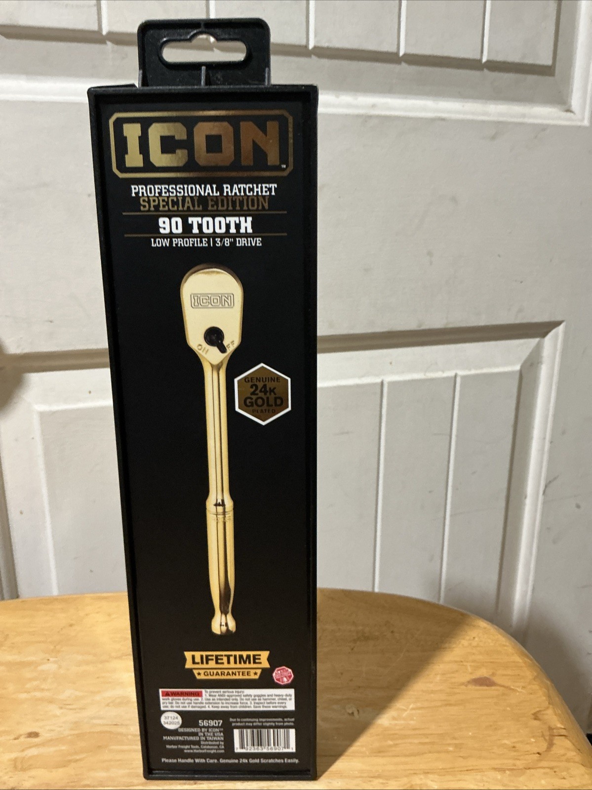 ICON 3/8” 24K Gold Plated Professional Ratchet Socket Wrench (56907)… FREE S&H