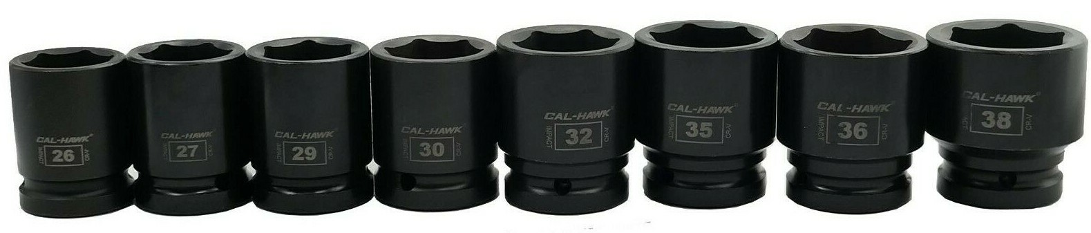 8PC 3/4″ DR. 6 Point Standard Air Impact Tools METRIC CRV Pro 26-38mm Socket Set