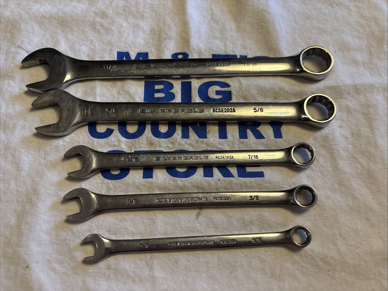 Silver Eagle 5pc SAE 12-Point Combination Wrench Set 5/16″ – 11/16″ RCSE