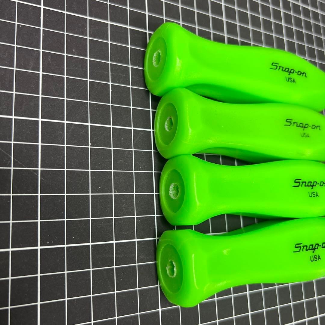 Snap-on Green-Coloured Grip Screwdrivers (1/2 Ratchet) 4-Piece Set NEW