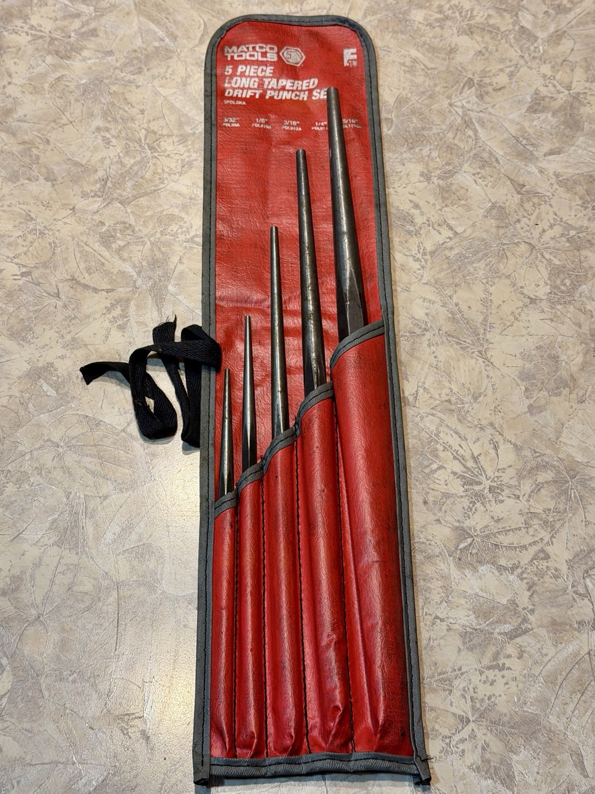 Matco Tools USA 5 Piece Long Tapered Drift Punch Set SPDL5KA