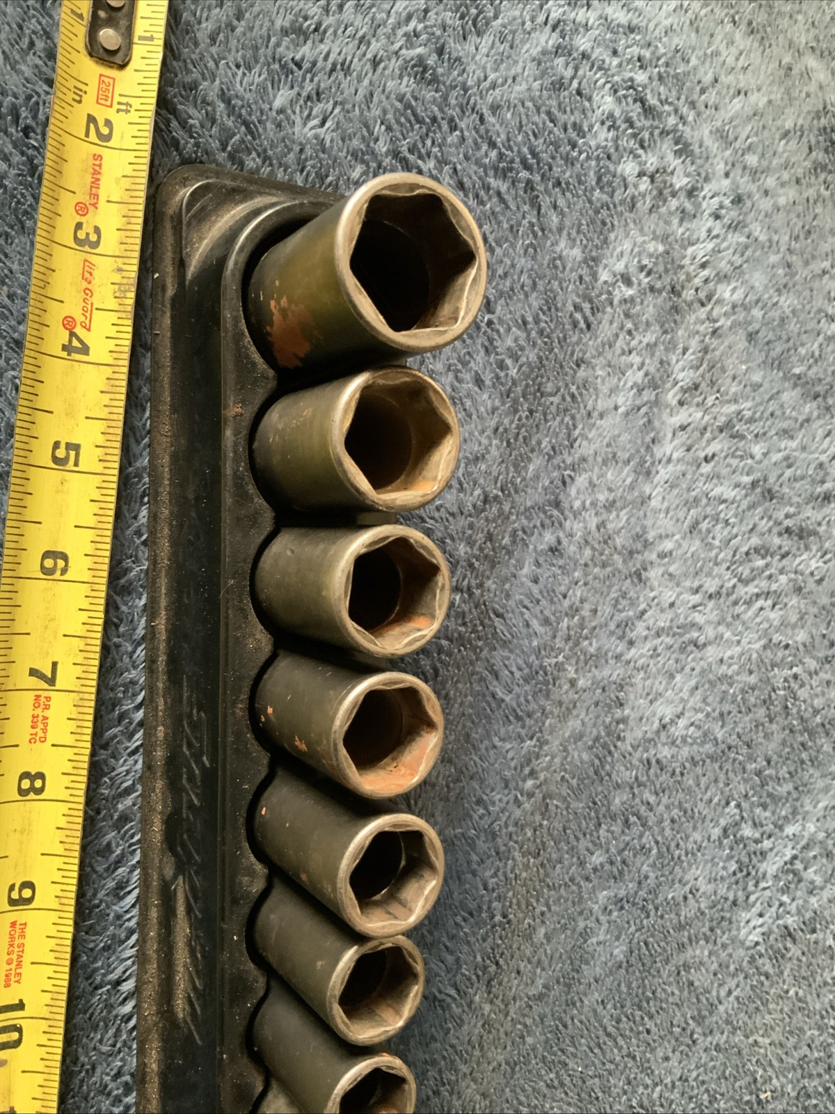 Snap On 3/8” Drive Deep Impact Socket Set, 6pt, 8-12, 14-19, 21, 24mm…miss 13mm…