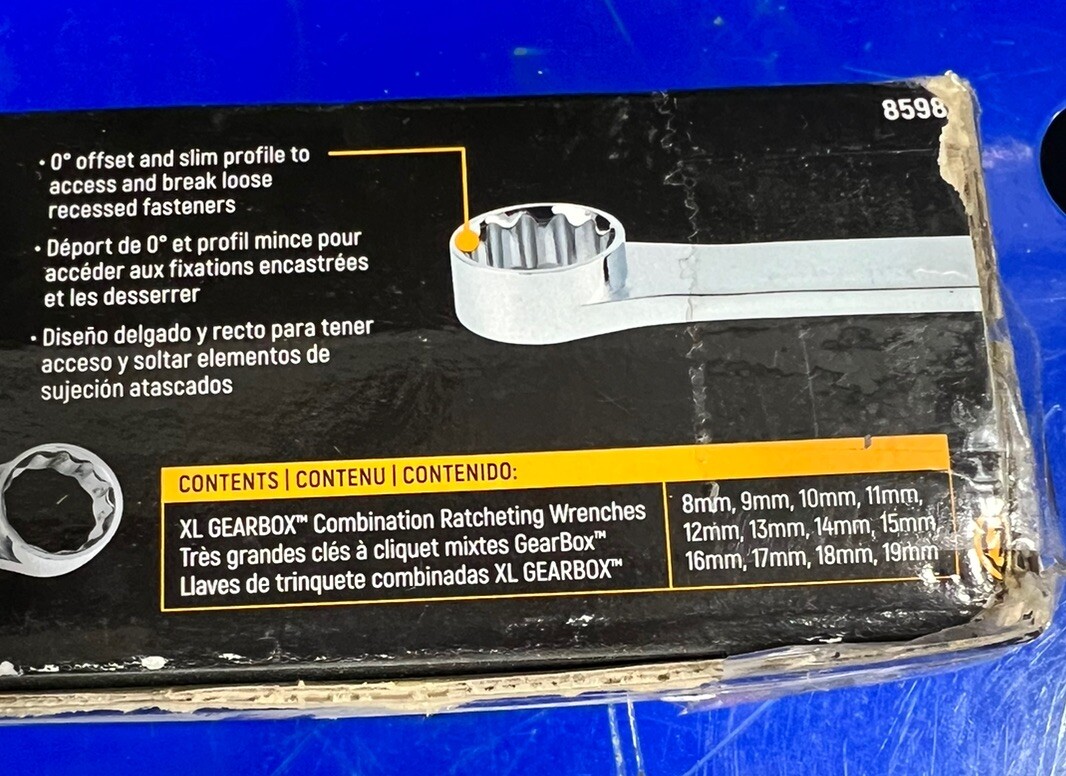 Gearwrench KD 85988 12 Piece Xl Gearbox Double Box Ratcheting Wrench Set- Metric