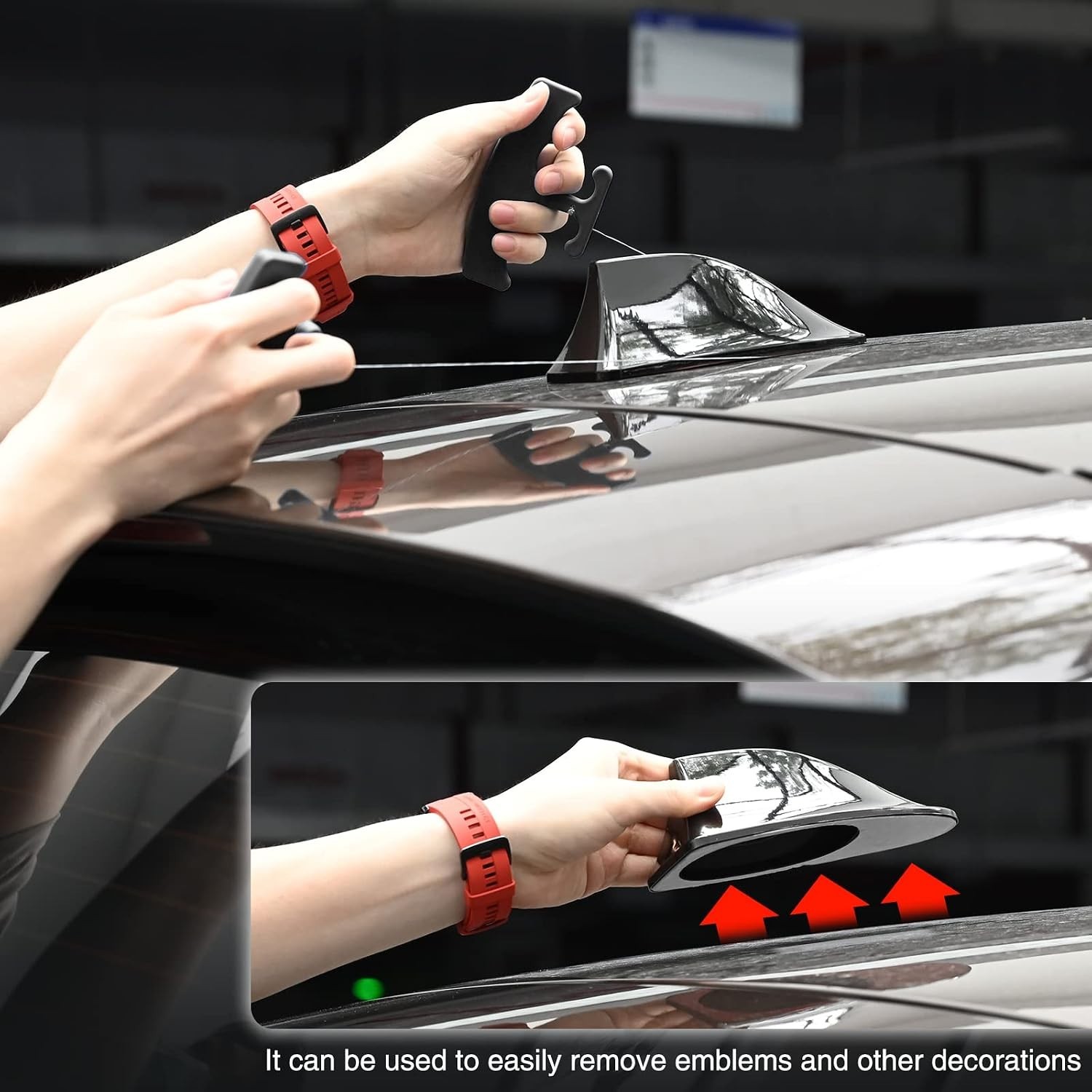 Car Emblem Removal Tool with Lightweight Design and 5PCS PE Cords for Easy Use