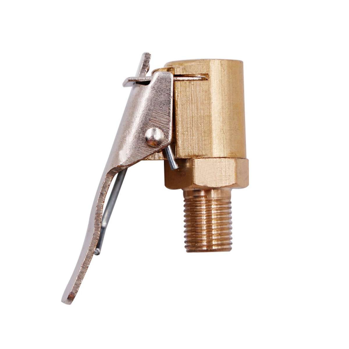 4 Packs Air Chuck Open Flow Straight Lock On Nozzle with Clips for Tire Inflator