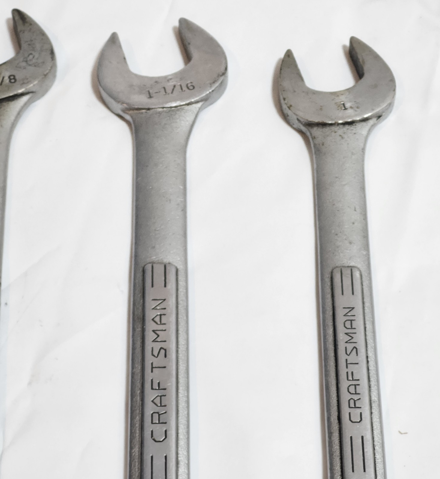 Lot (4) CRAFTSMAN 12 Point Combination Wrenches 1″, 1-1/16″, 1-1/8″, 1-1/4″