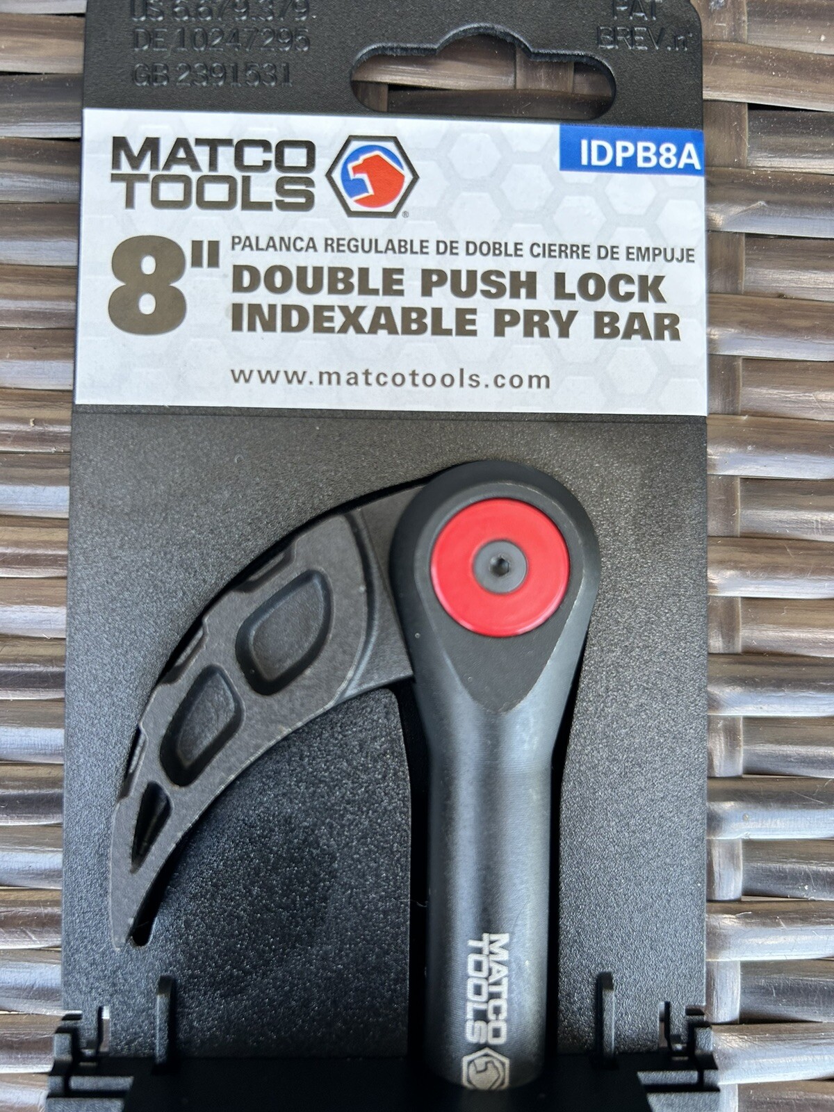 Matco Tools 8″ Double Push Lock Indexable Pry Bar IDPB8A