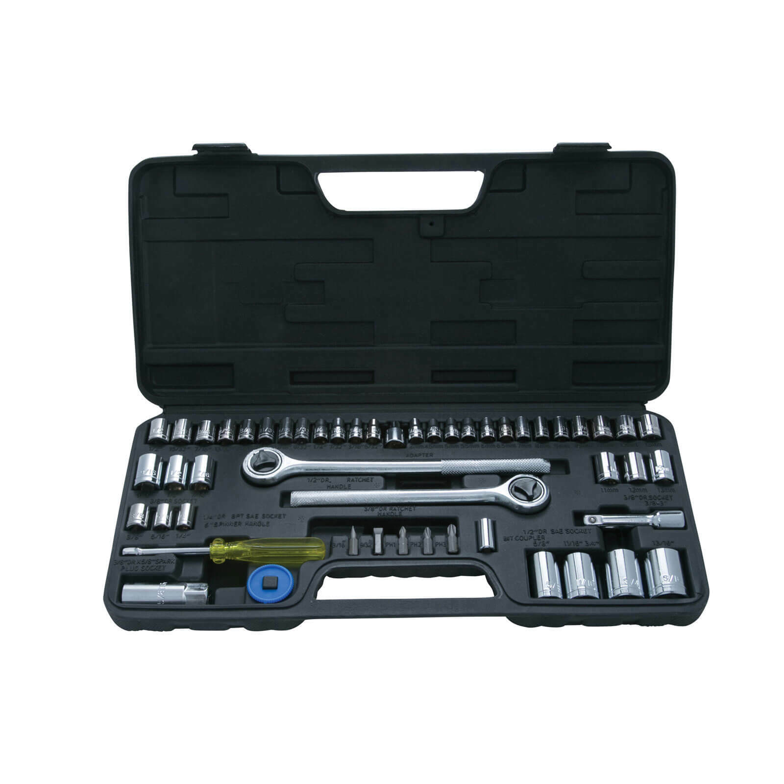 BlueSpot 52 Piece Combination Drive Hex Socket Set Metric and Imperial