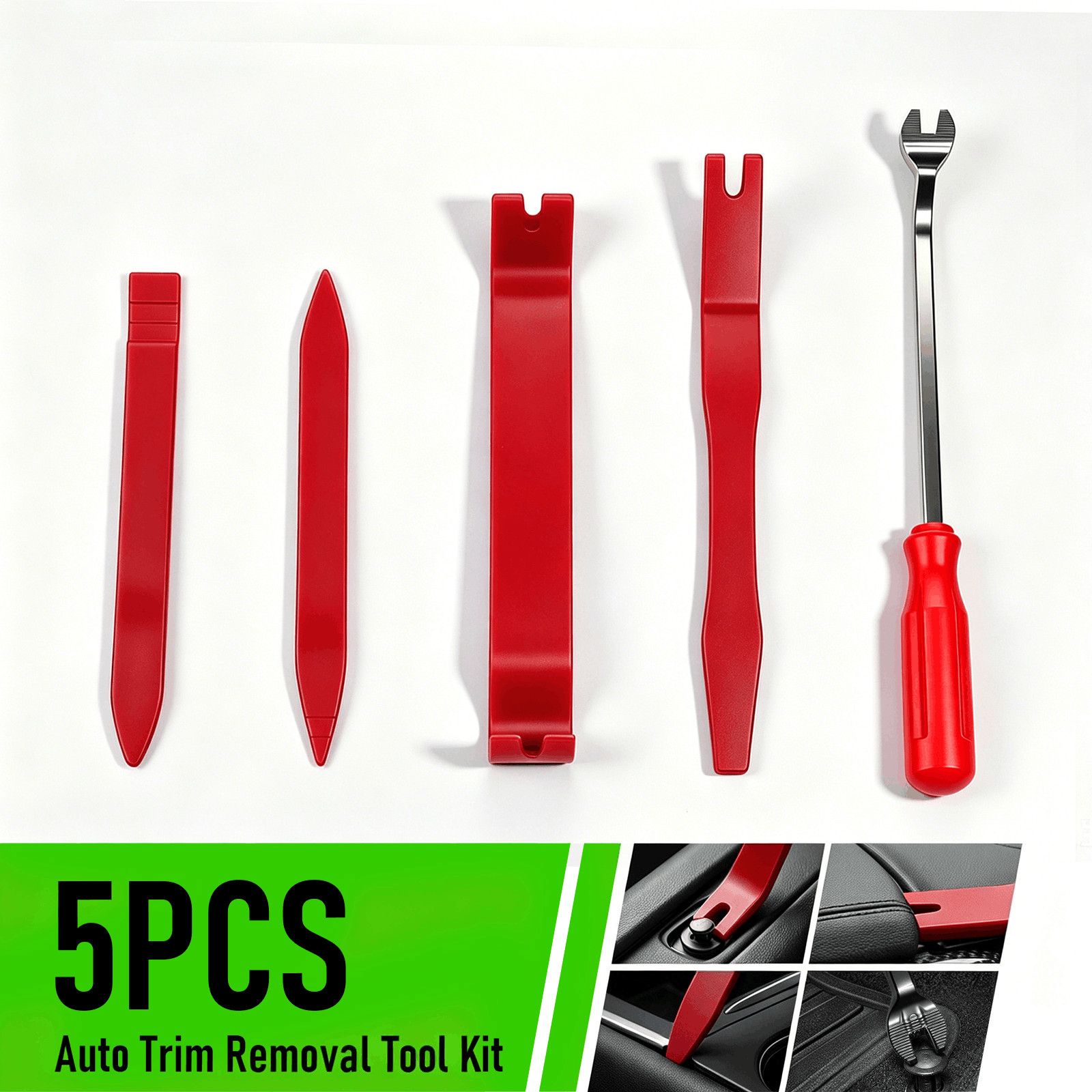 5pcs Car Door Trim Removal Tool Pry Panel Dash Radio Body Clip Installer Kit Set