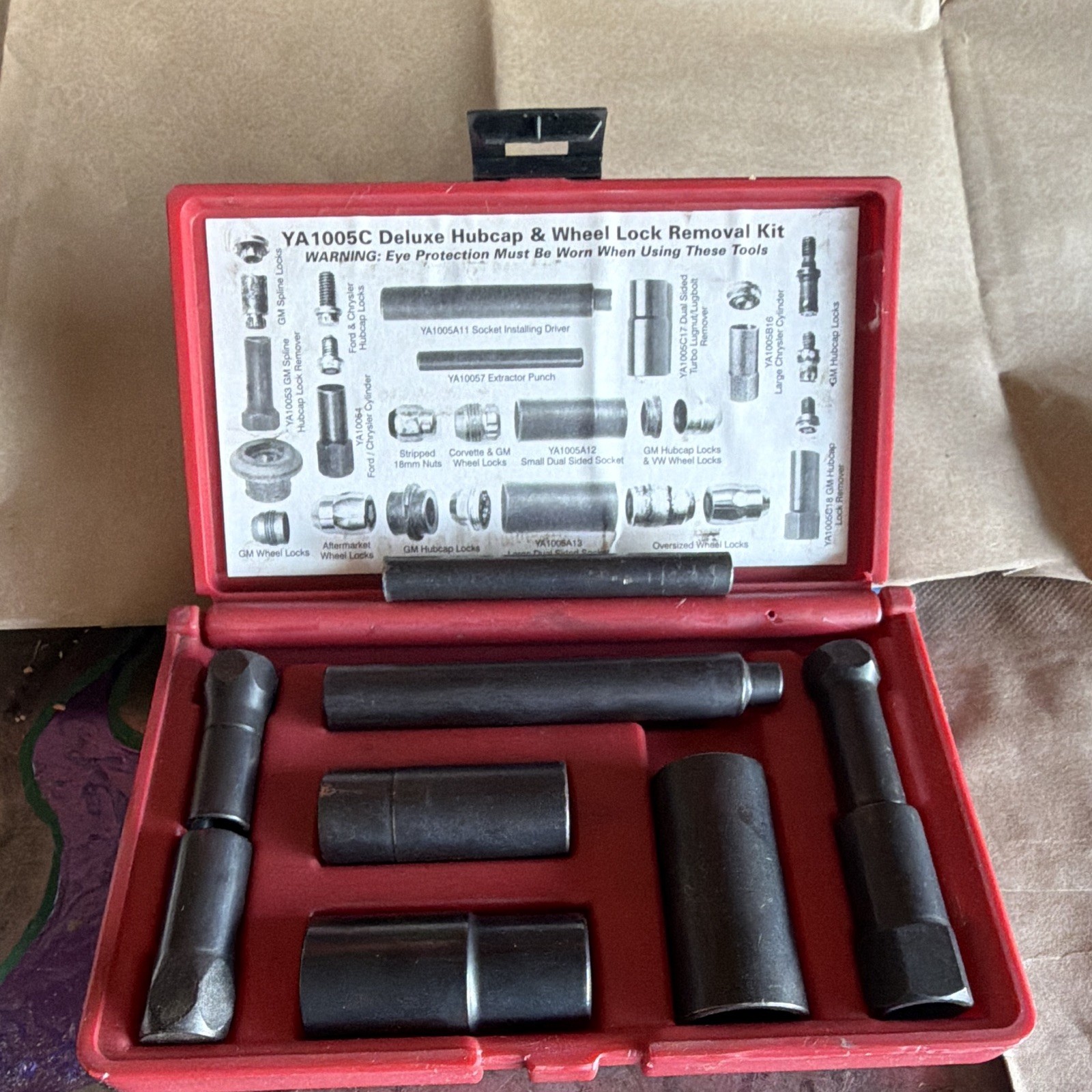 Blue-Point YA1005C Deluxe Hubcap & Wheel Lock Removal Kit – 100% COMPLETE