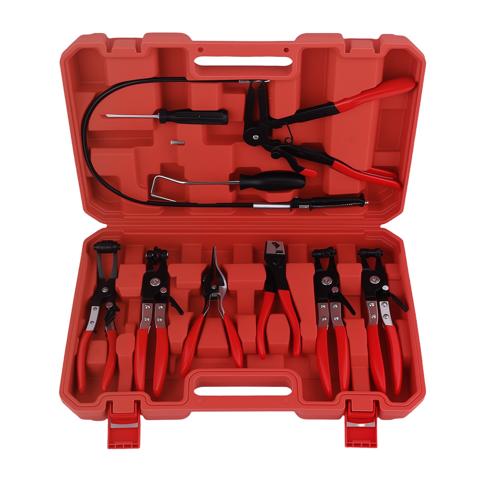 9pcs Automotive Wire Long Reach Hose Clamp Pliers Set For Fuel Oil Water Hose