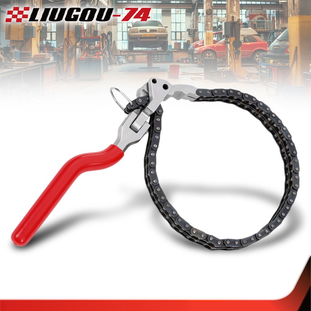 Heavy-Duty Ratcheting Chain Wrench Oil Filter Change Pipe Fittings 60-160mm