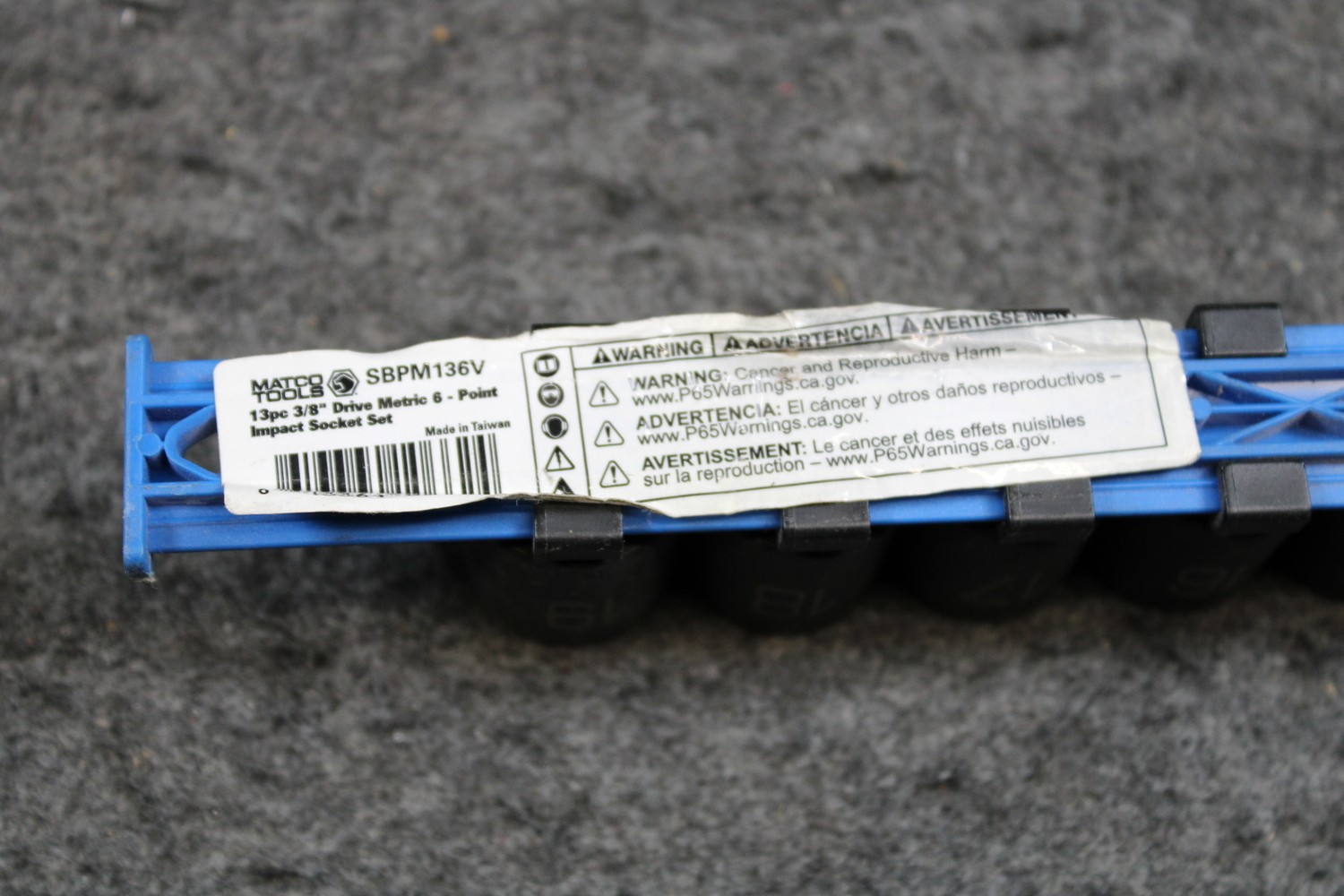 Matco ADV 3/8″ 6PT Metric Shallow Impact Socket Set w/Rail (466189)