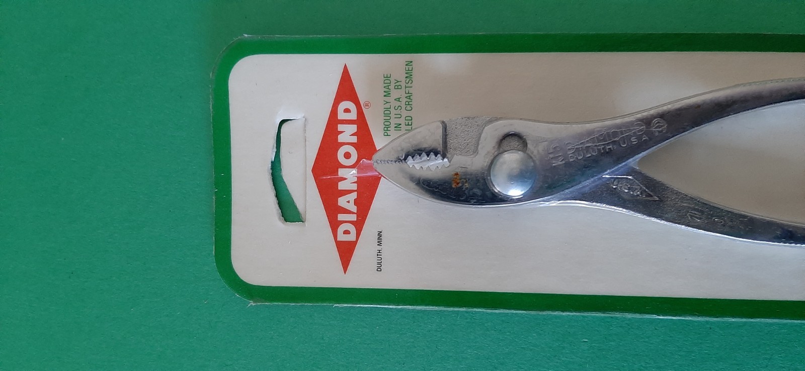 NOS Diamond Horseshoe 5″ Regular Nose w/ Cutter Slip Joint Pliers K15 K15H READ