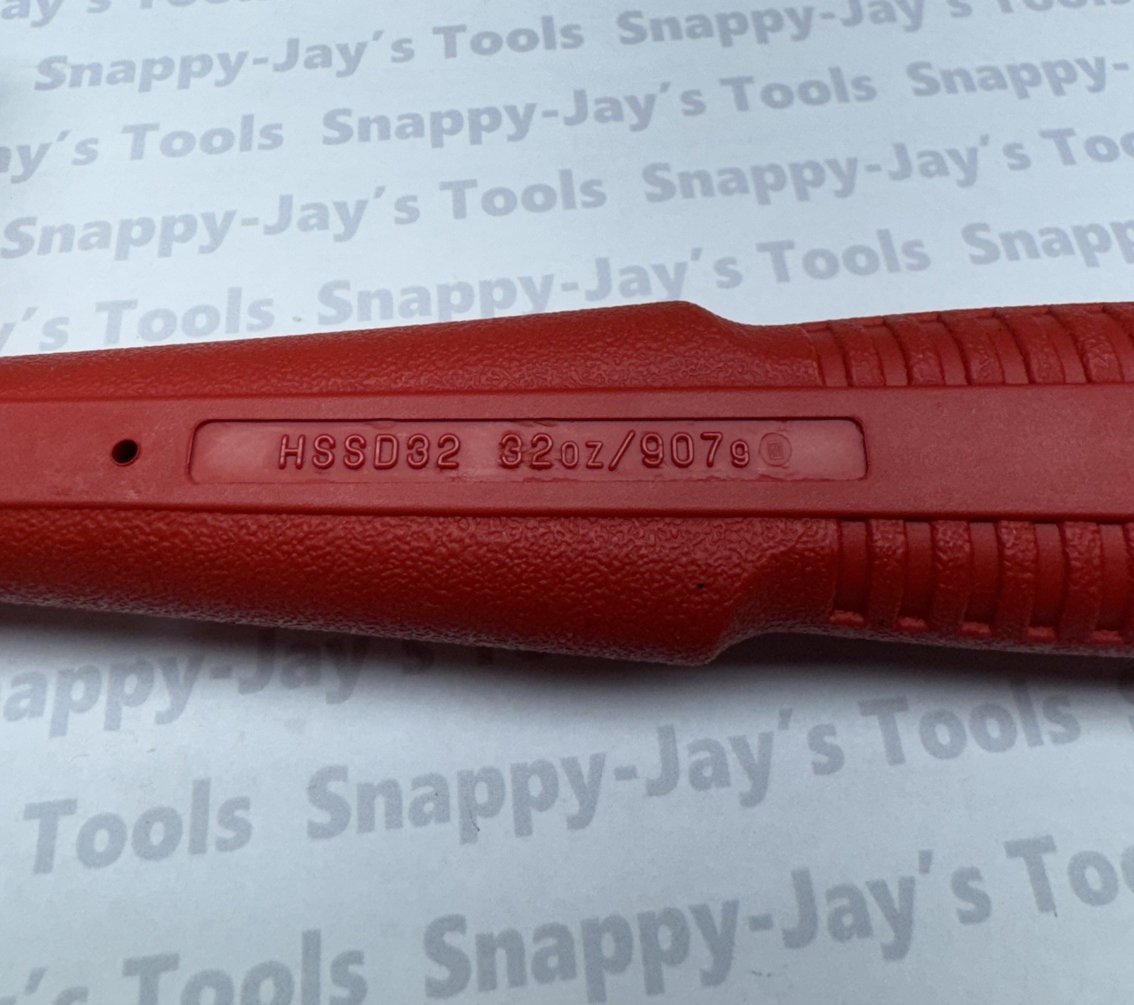Snap-on Tools USA NEW RED 32oz / 907g Dual-Face Drilling Dead Blow Hammer HSSD32