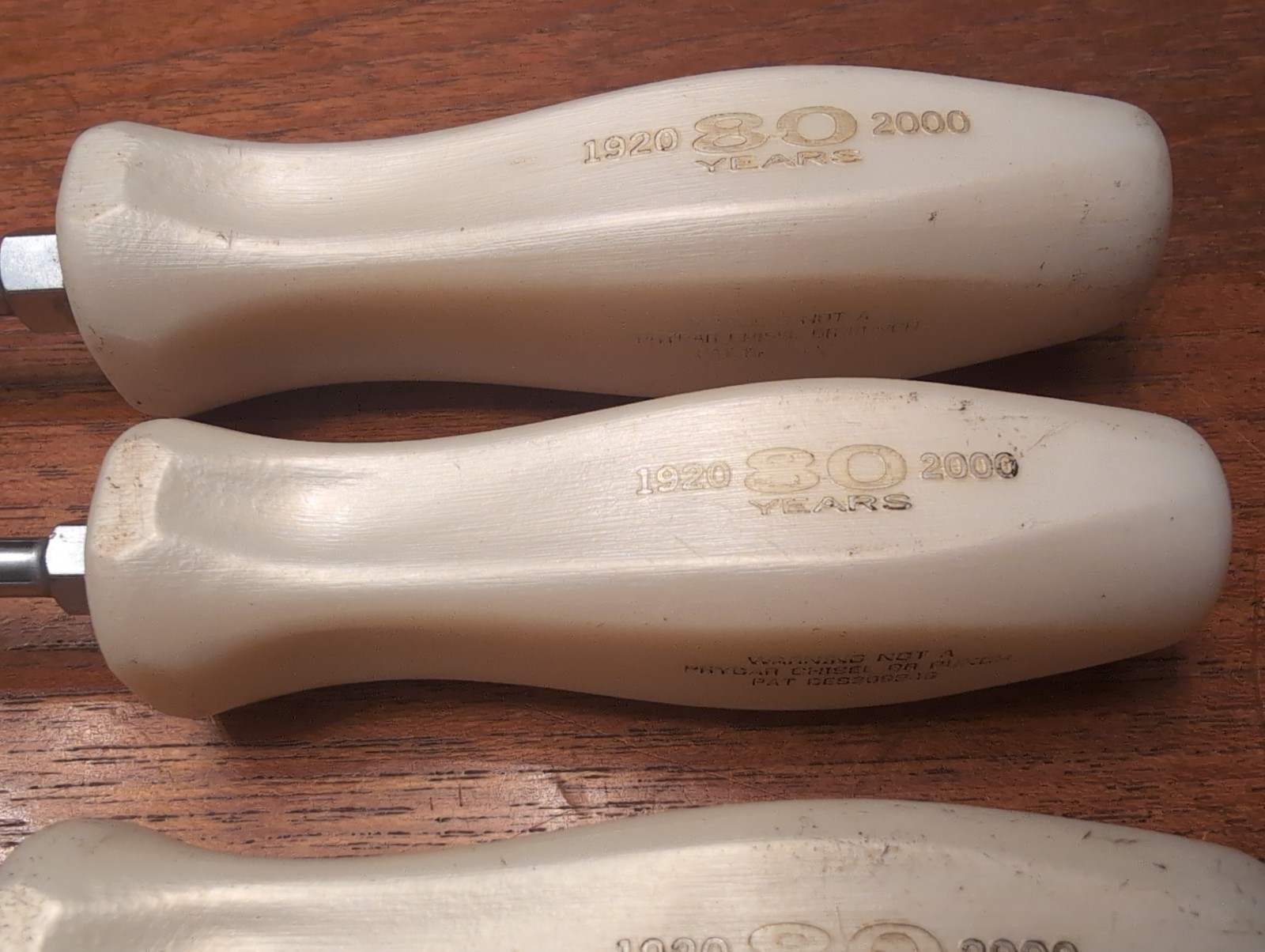 SNAP ON 80TH ANNIVERSARY 4pc HARD HANDLE SCREWDRIVER SET White Pearl