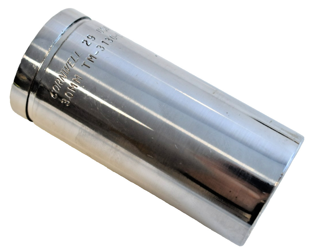 Cornwell Tools USA TM3130L 30mm Metric Deep Socket 1/2″ Drive 12 Point Chrome