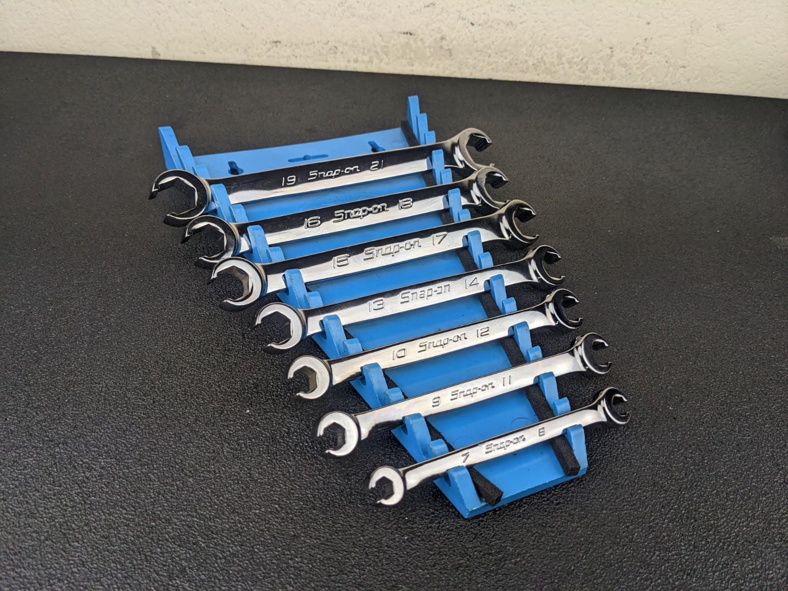 #bn374 Snap-On NEW RXFMS606B 7pc Metric Flare Nut Line Wrench Set + 7mm/8mm