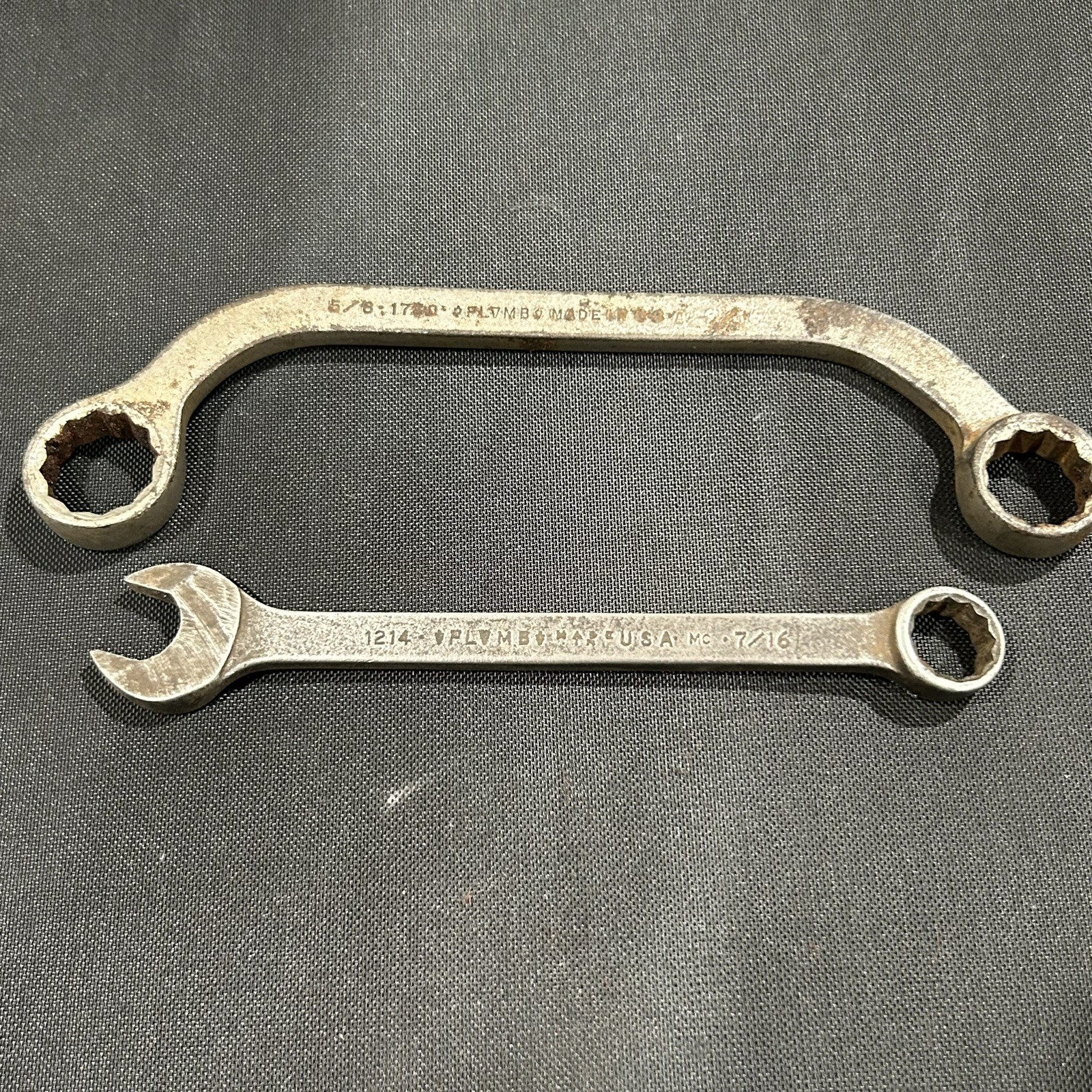 2- Vintage Plomb (Plvmb) Wrench 1730 Starter Obstruction 9/16 5/8 & 1214 7/16”